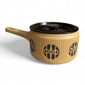 Vintage Flame N Frost Saucepan Fondue Pot — Danish Mid-Century Mobdern